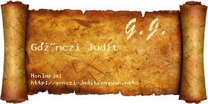 Gönczi Judit névjegykártya