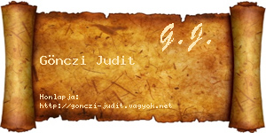 Gönczi Judit névjegykártya